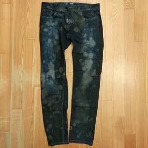BDG x Urban Outfitters Distressed Skinny Denim Jeans 31x32 Dark Blue Was…